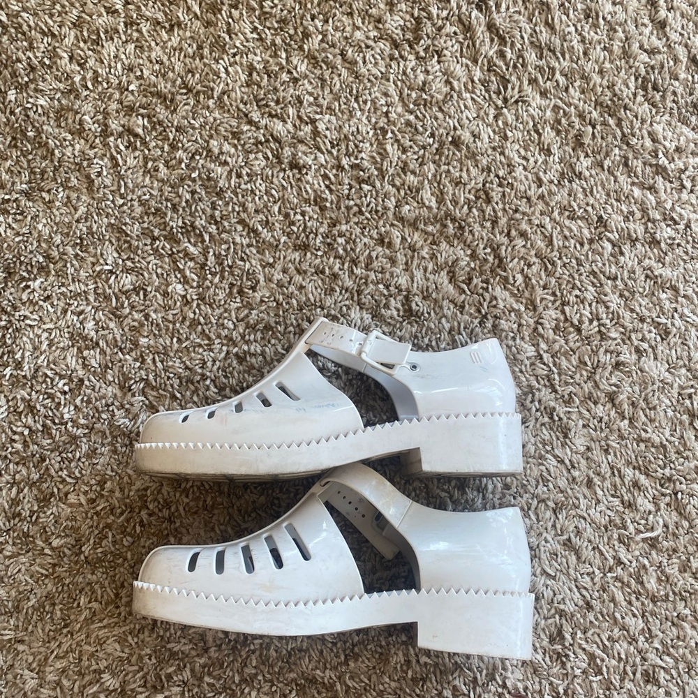 Melissa White Platform Sandals